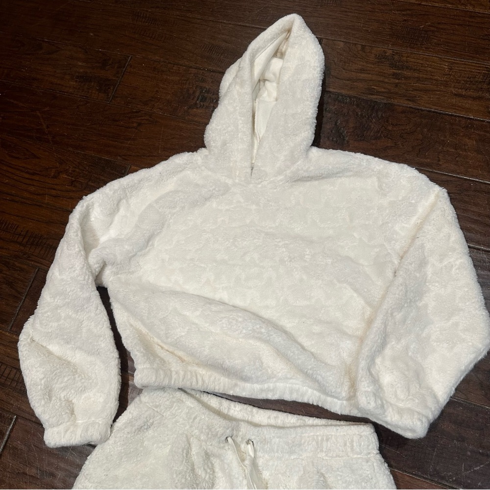 No Boundaries Soft Cream Fleece Coord Womens size 4-6 - Picture 3 of 6